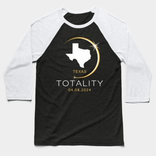 Total Solar Eclipse 2024 Texas America Spring Totality Baseball T-Shirt